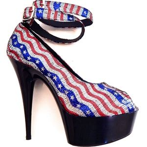 GASOLINE GLAMOUR AMERICAN OUTLAW LEATHER PUMPS
